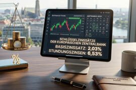 H&ouml;here Zinsen durch EZB-Leitzinsanpassung